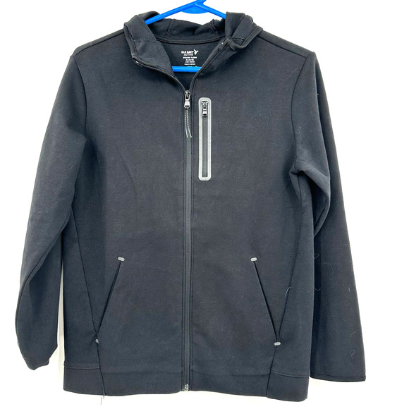 Old Navy‎ Active Boys size XL 14 - 16 dynamic fleece full zip jacket gray hoodie - Picture 1 of 5